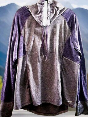 Women’s Avia Athletic Hoodie XL | Long Sleeve Purple Activewear